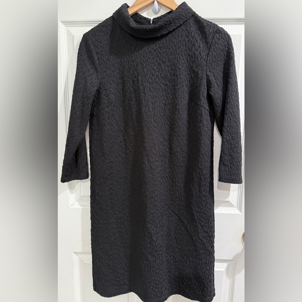 J. McLaughlin Elegant Black Dress w Collar